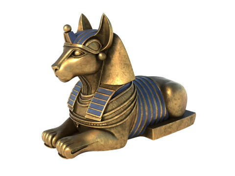 Sphinx statue 4 Model 3D