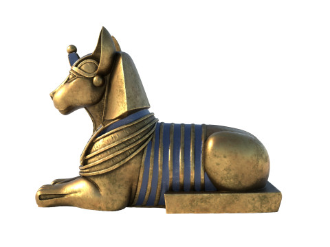 Sphinx statue 4 Model 3D