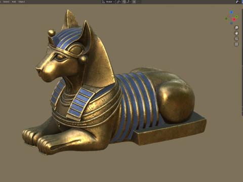 Sphinx statue 4 Model 3D