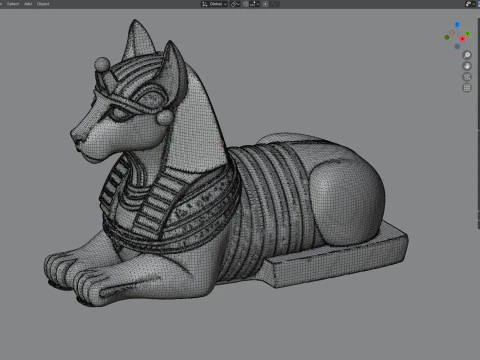 Pomnik Sfinksa 4 Model 3D