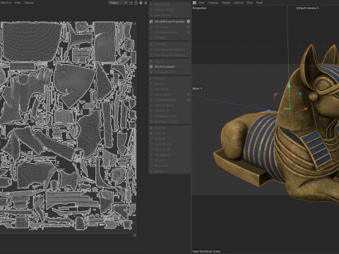 Sphinx statue 4 Model 3D