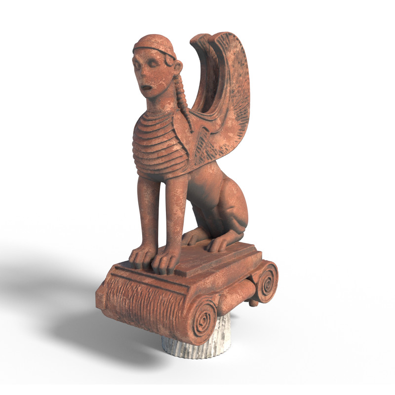 Sphinx statue 5 3D 모델 .c4d .max .obj .3ds .fbx .stl .blend 