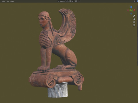 Sphinx statue 5 3D 모델