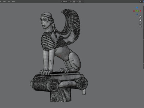 Sphinx statue 5 3D 모델