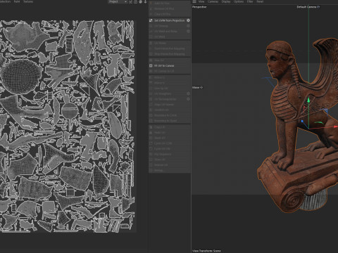 Sphinx statue 5 3D 모델