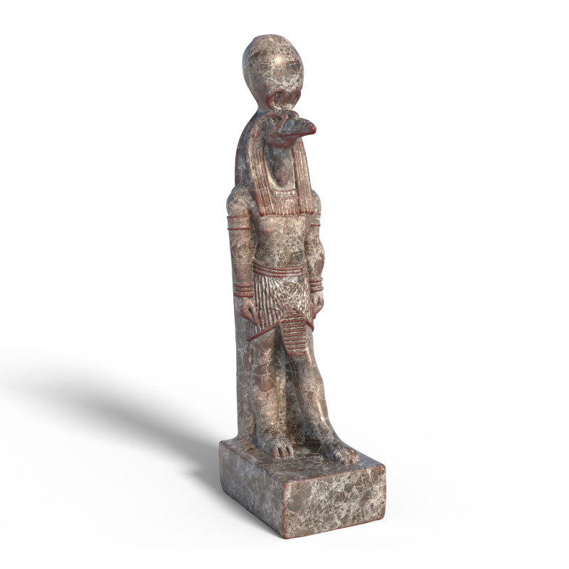 Thoth statue 3D 模型 .c4d .max .obj .3ds .fbx .stl .blend 