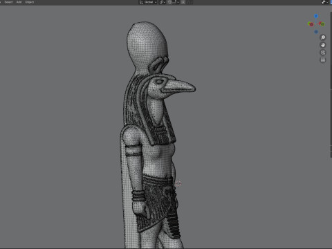 Thoth statue 3D 模型