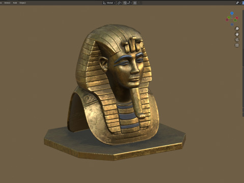 Tutankhamun bust Model 3D