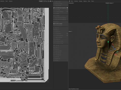 Tutankhamun bust Model 3D