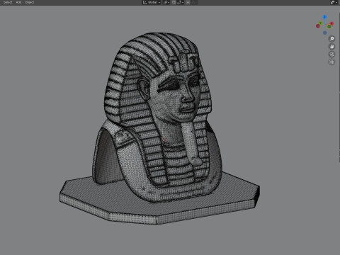 Tutankhamun bust Model 3D