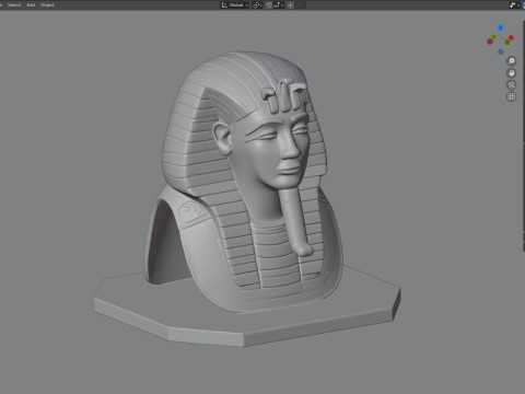 Tutankhamun bust Model 3D