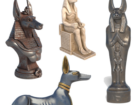 Anubis statue collection 3D Модель