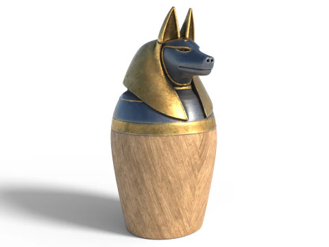 Egyptian jar collection 3D Model