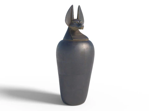 Egyptian jar collection 3D Model
