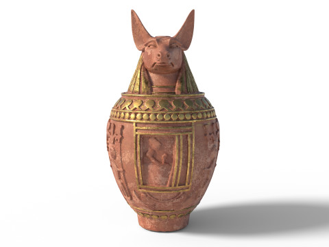 Egyptian jar collection 3D 模型