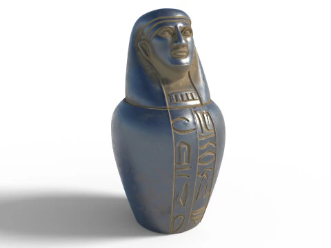 Egyptian jar collection 3D Model