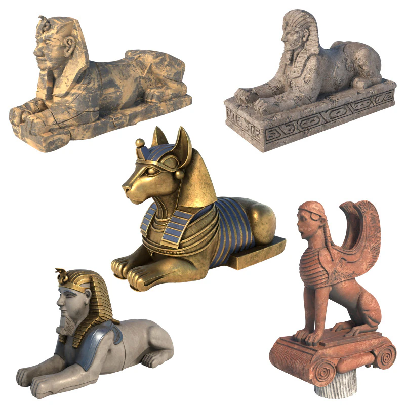 Sphinx collection 3D Model .c4d .max .obj .3ds .fbx .stl .blend 