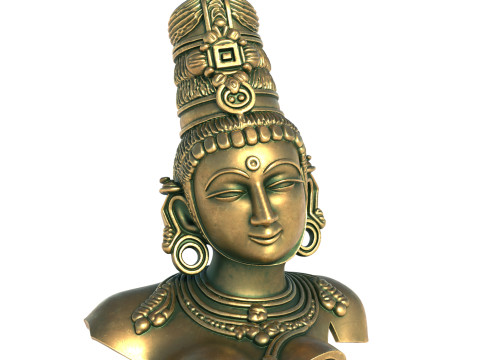 Asian goddesses Parvati bust Modelo 3D