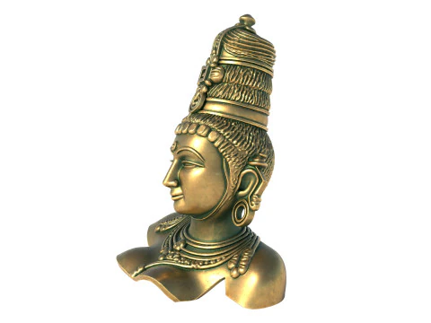 Asian goddesses Parvati bust 3D Model