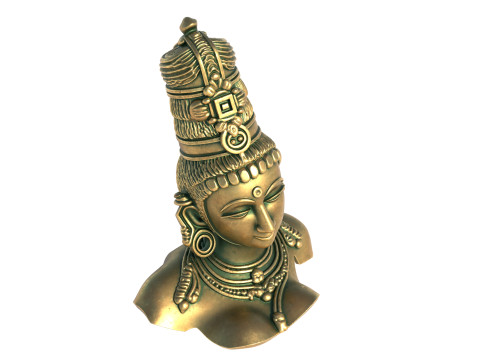 Asian goddesses Parvati bust Model 3D