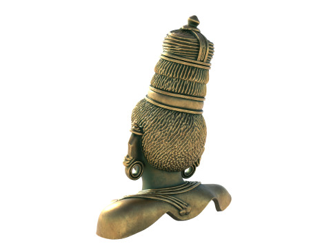 Asian goddesses Parvati bust Model 3D