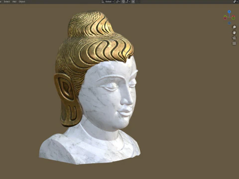 Budha Head bust 3D Model