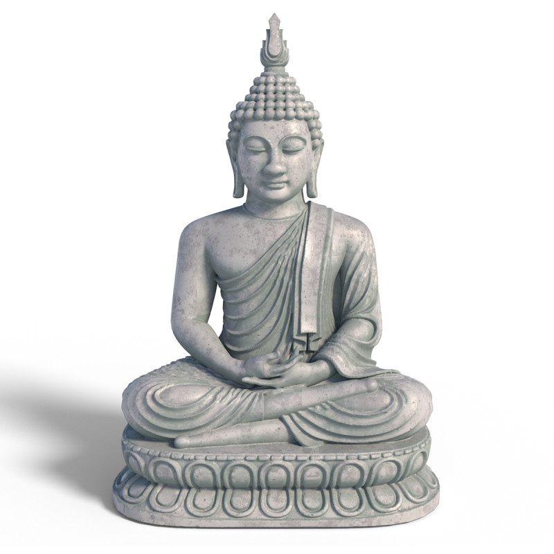 Budha statue 3D Model .c4d .max .obj .3ds .fbx .stl .blend 