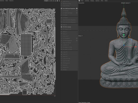 Budha statue 3D Model