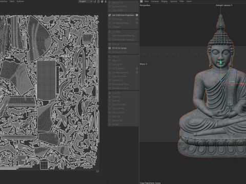 Budha statue 3D Model