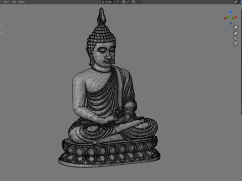 Budha statue 3D Model