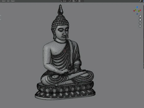 Budha statue 3D Model
