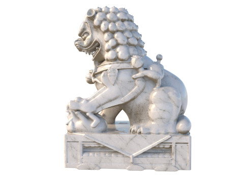 Chinese lion statue 3D Model