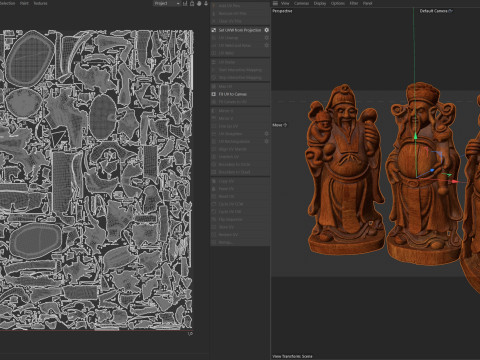 Fu Lu Shou 3D Modell