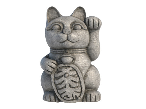 Lucky cat statue 3D Modell
