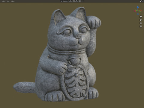 Lucky cat statue 3D Modell