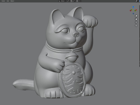 Lucky cat statue 3D Modell