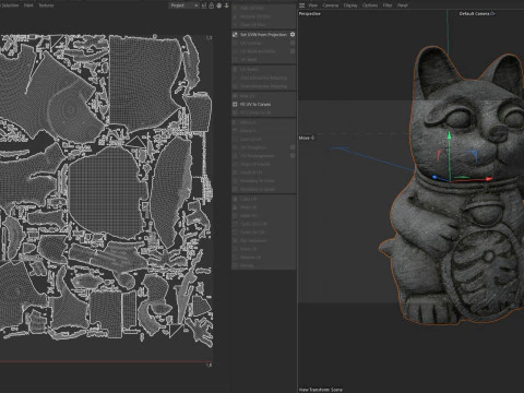 Şanslı kedi heykeli 3D Model