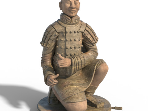 Terracotta Archer Warrior statue 3D Model