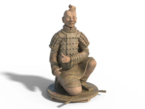 Terracotta Archer Warrior statue 3D Model