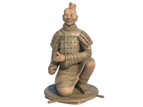 Terracotta Archer Warrior statue 3D Model