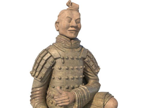Terracotta Archer Warrior statue 3D Model