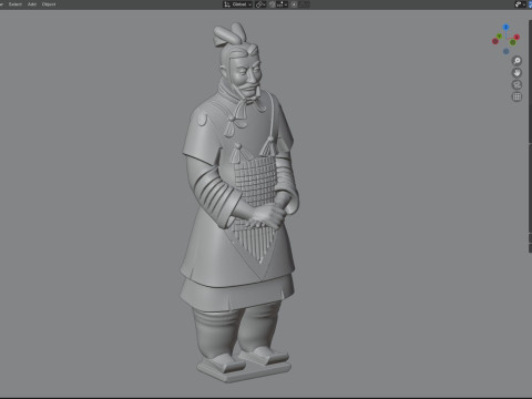 Terracotta warrior statue Modelo 3D