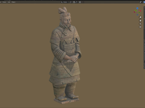 Terracotta warrior statue Modelo 3D