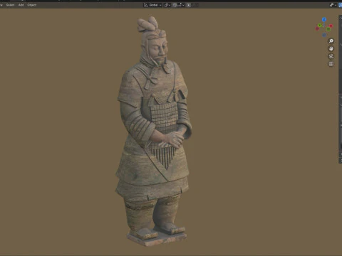 Terracotta warrior statue 3D Model