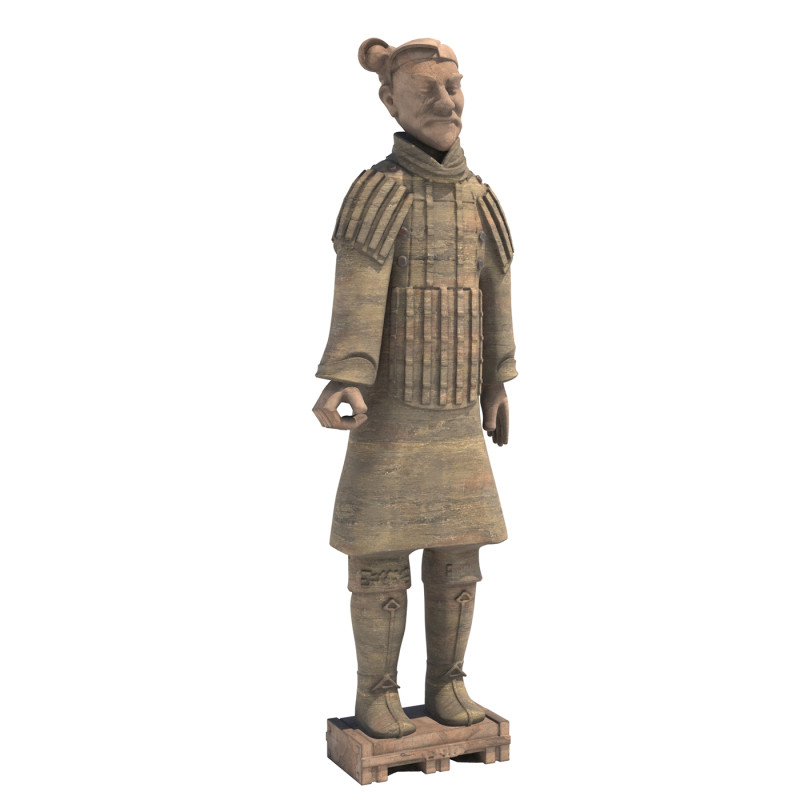 Terracotta warrior statue 2 3D Modell .c4d .max .obj .3ds .fbx .stl .blend 