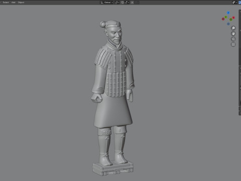 Terracotta warrior statue 2 3D Modell
