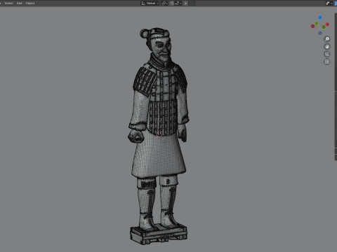 Terracotta warrior statue 2 3D Modell