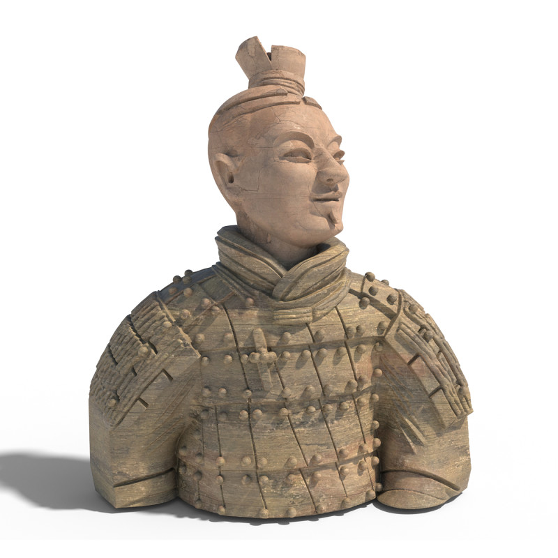 Warrior bust 3D Modell .c4d .max .obj .3ds .fbx .stl .blend 