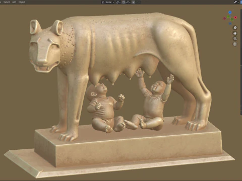 कैपिटोलिन प्रतिमा 3D मॉडल