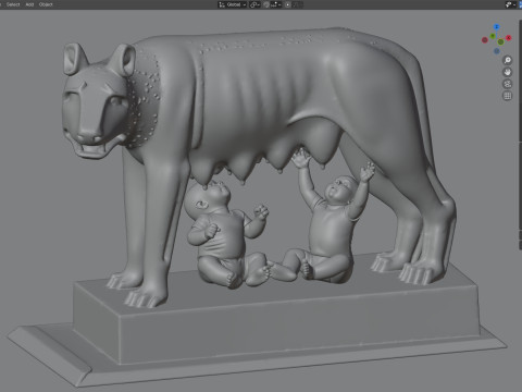 Capitoline statue Model 3D